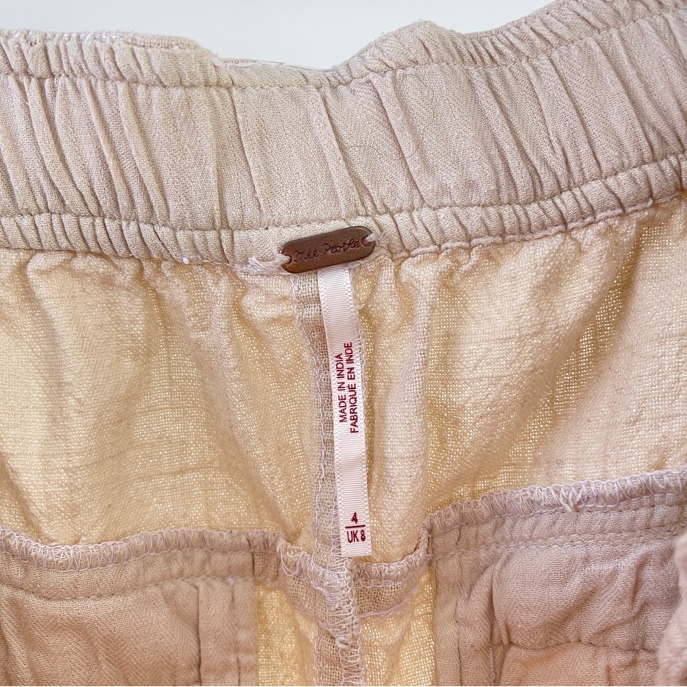 Free People cream wide leg pants Size 4 - Picture 3 of 4